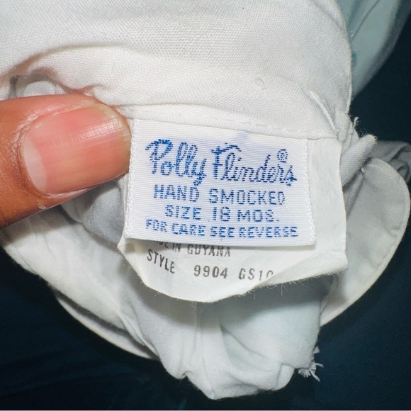 Polly Finder 18 months floral Hand smocked Dress - Picture 5 of 6